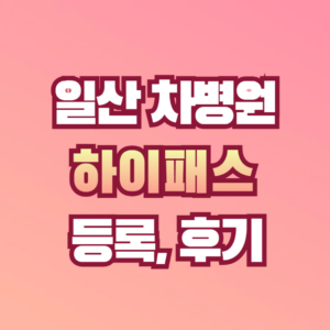 일산차병원 하이패스
